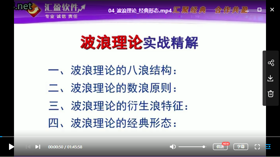 陈辉 波浪理论实战精解 视频教程 全套